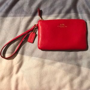 Red Coach Wristlet